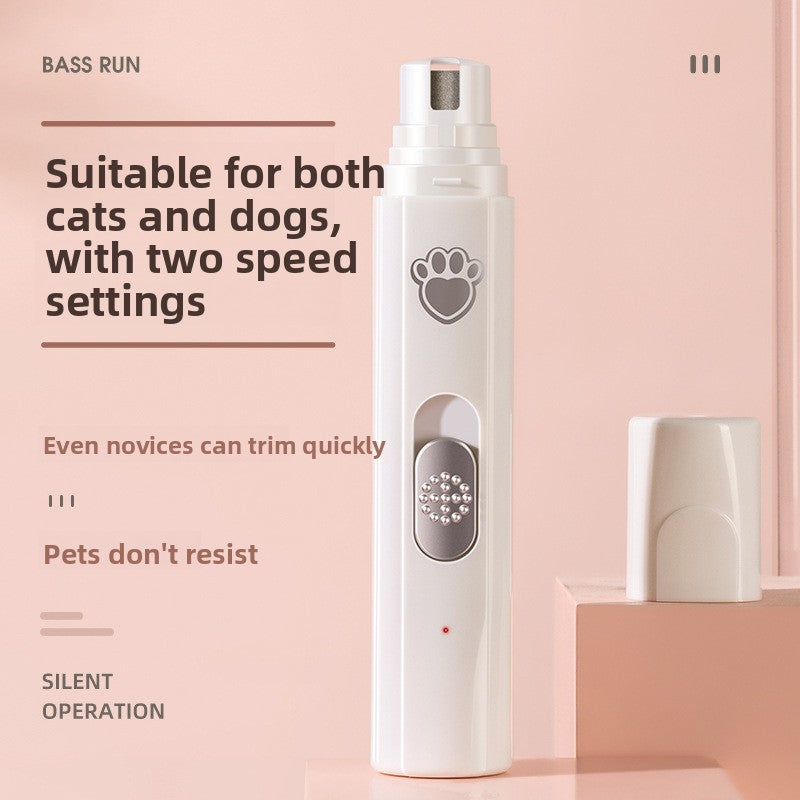 2-in-1 LED Pet Nail Grinder and Clipper with Safety Cover, USB
