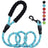 Reflective nylon dog lead with foam handle in 9 colour options