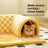 Plush cat tunnel bed with removable cover, main product photo