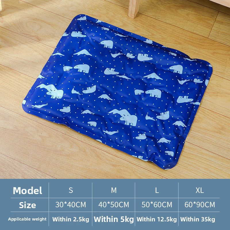 Cool-touch pet cooling mat with ice bear print, product image 9