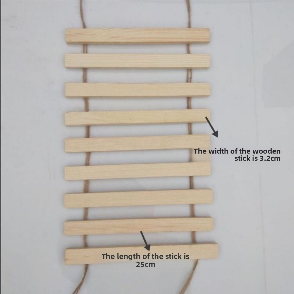 Cat rope bridge and climbing ladder in Solid Wood Slats, size 100cm