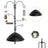 Black wrought iron bird feeder stand accessories for gardens, view 2