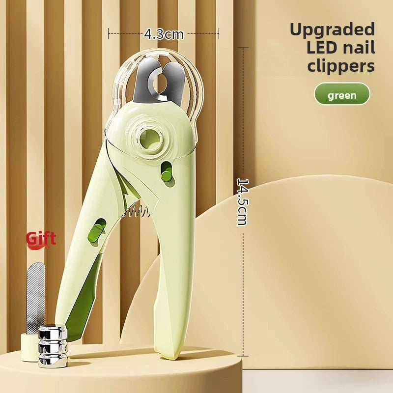 Pet Nail Clippers with LED Light and Safety Lock for Cats and Dogs