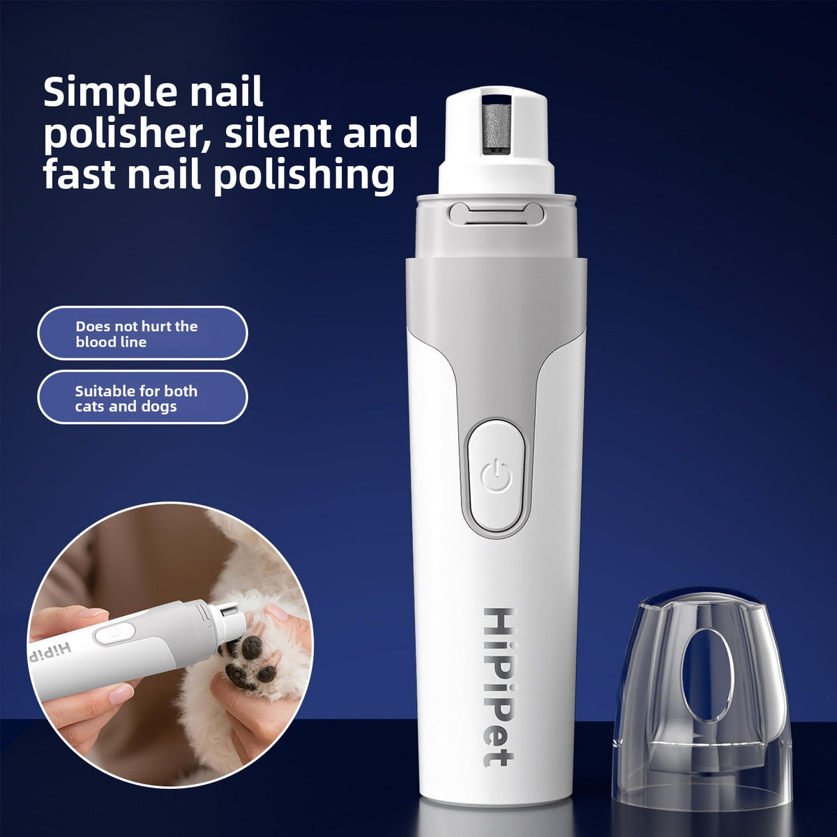 Battery Powered Pet Nail Grinder with Spare Grinding Heads