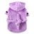 Soft flannel dog bathrobe and pyjamas in Purple, front view