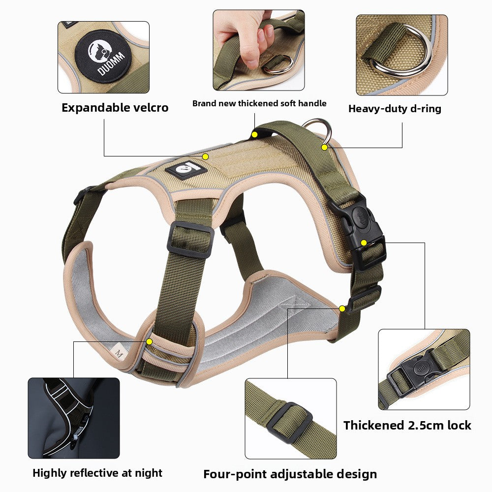 Padded Oxford reflective dog harness, ideal for everyday use