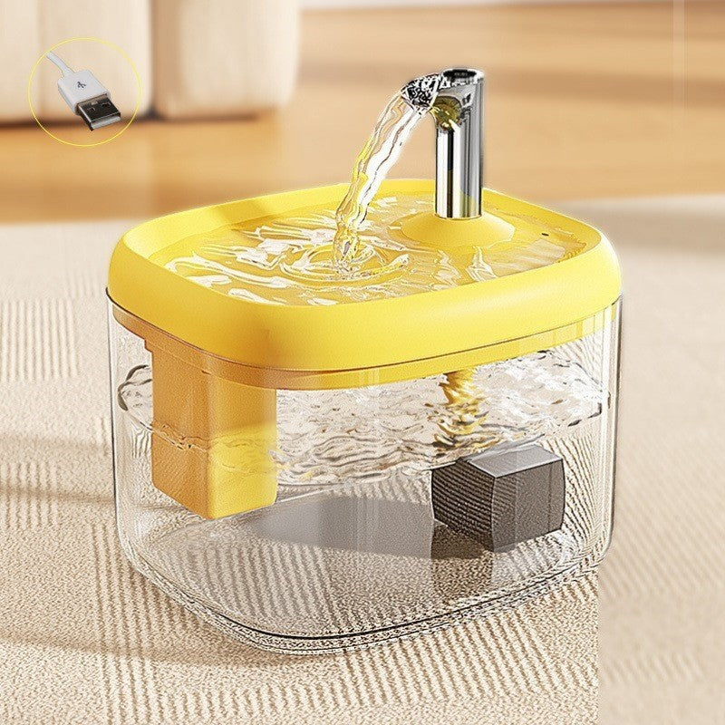 USB Automatic Pet Water Dispenser with Circulating Flow and Replaceable Cotton Filters