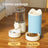 Automatic Gravity Pet Food Feeder and Water Dispenser in Yellow, Blue or Pink with Bell