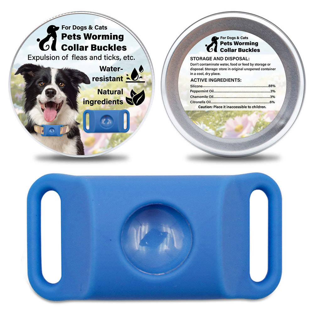 Pet Cat Dog Button Silicone Collar
