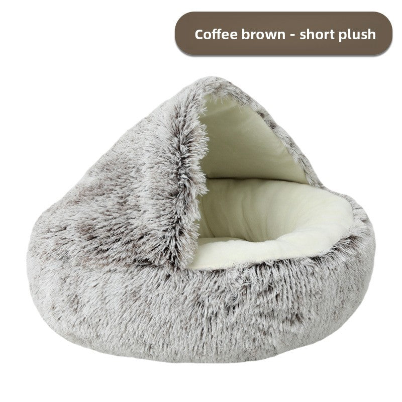Shell shaped semi-enclosed cat bed, photo 19 of 58
