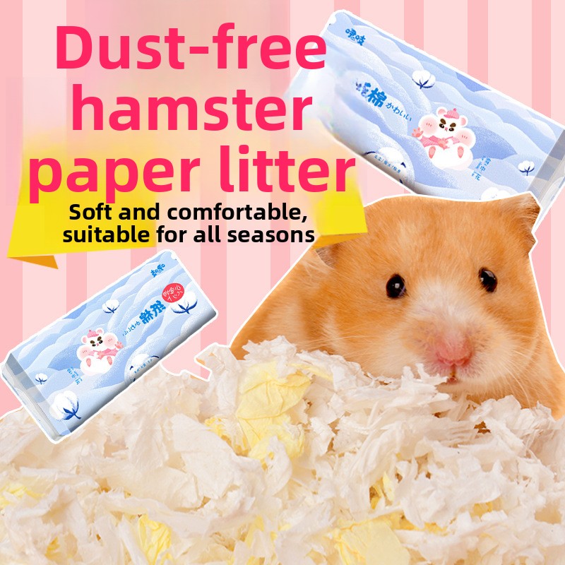 Dust-Free Paper Hamster Bedding, Soft Absorbent Nesting