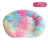 Fluffy round nest pet bed in many colours in Blue, product detail photo