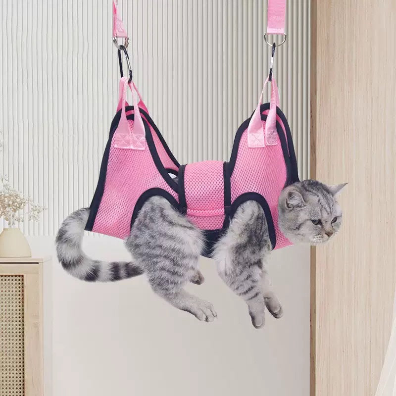 Anti-Scratch Grooming Hammock for Dogs and Cats, Adjustable Sling