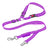 Elastic pet car seat belt lead in black with buffer section