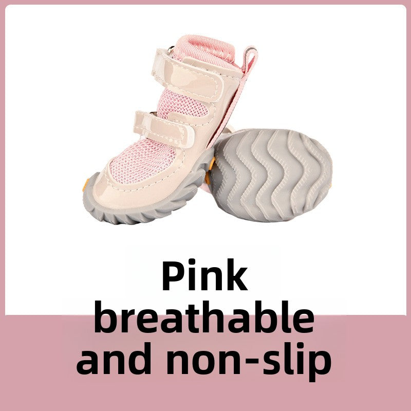 Breathable mesh dog shoes with double straps, available in 9 colours, image 20