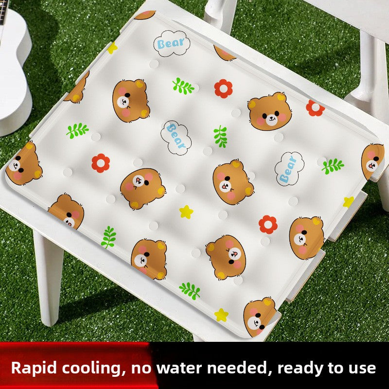 Self-cooling gel pet mat with cute print for cats and dogs, product image 5