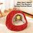 Plush semi enclosed cave style cat bed for cats and small dogs, view 3
