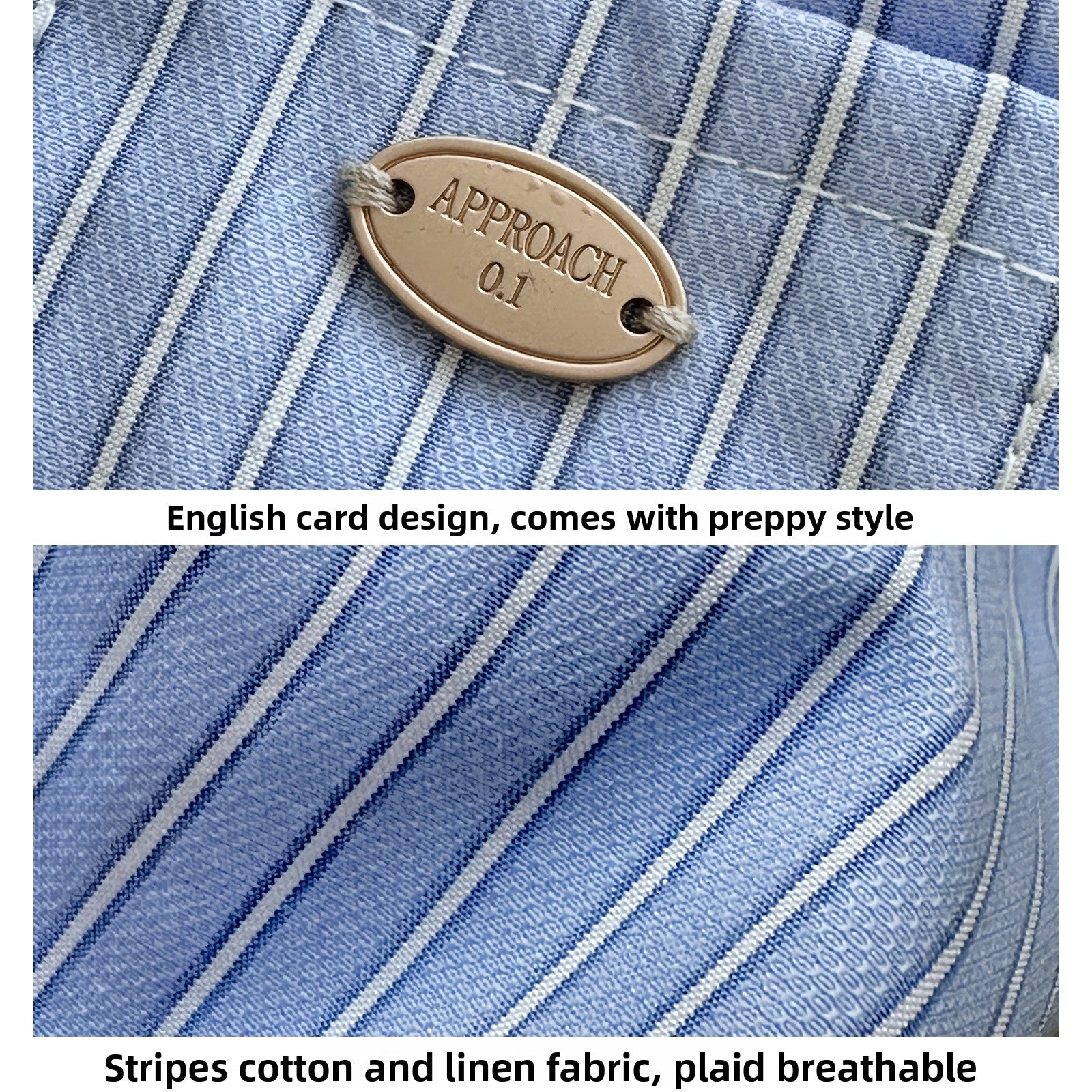 Smart pet shirt with striped tie in Atmosphere Blue, in a home setting