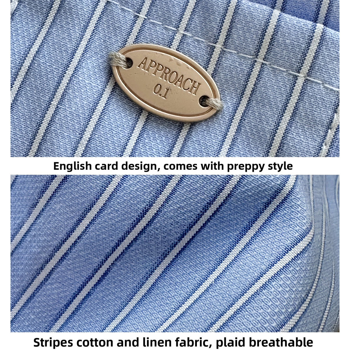 Smart pet shirt with striped tie in Atmosphere Blue, in a home setting