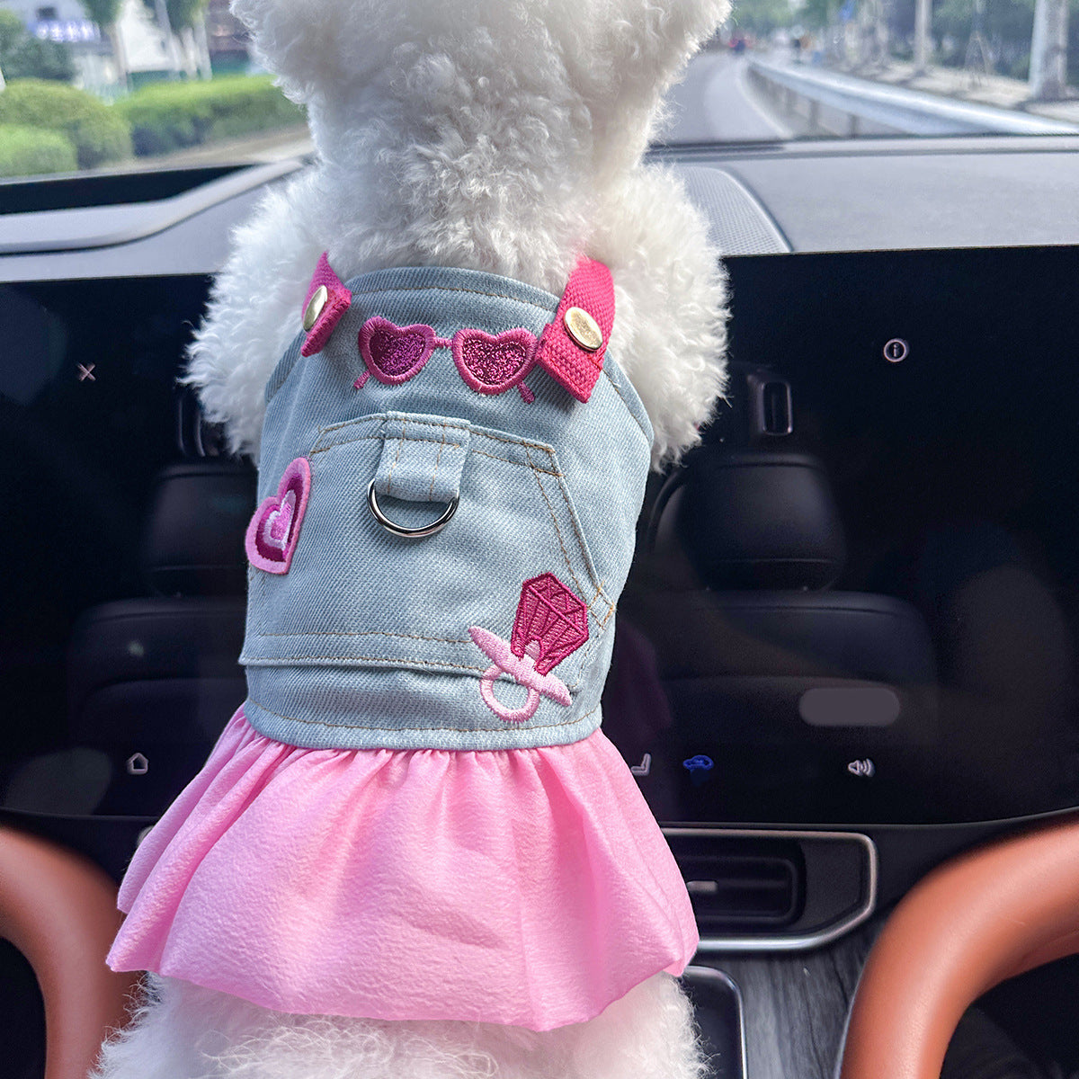 Cute denim skirt for small dogs and cats, available in 13 styles, image 27