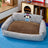 Raised Rim Plush Pet Bed with Blanket Option for Cats and Dogs