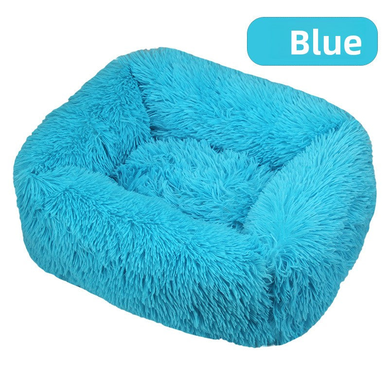Square long plush pet bed, photo 44 of 65