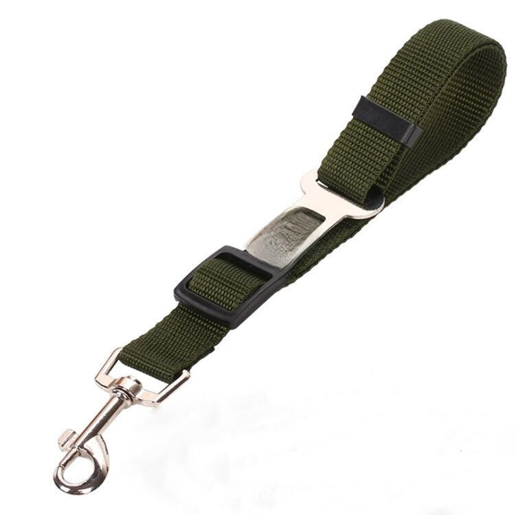 Nylon dog car seat belt lead with swivel clip, available from Pet Royale UK