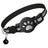Reflective breakaway cat collar with silicone AirTag holder sleeve and bell, view 1