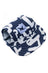 Canvas dog baseball cap for sun protection in Flowers, front view