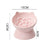 Ceramic High-Foot Cat Bowl with Slanted Rim, Slow-Feeding Feature and Ear Handles