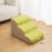 Cat walking up banana yellow foam pet steps