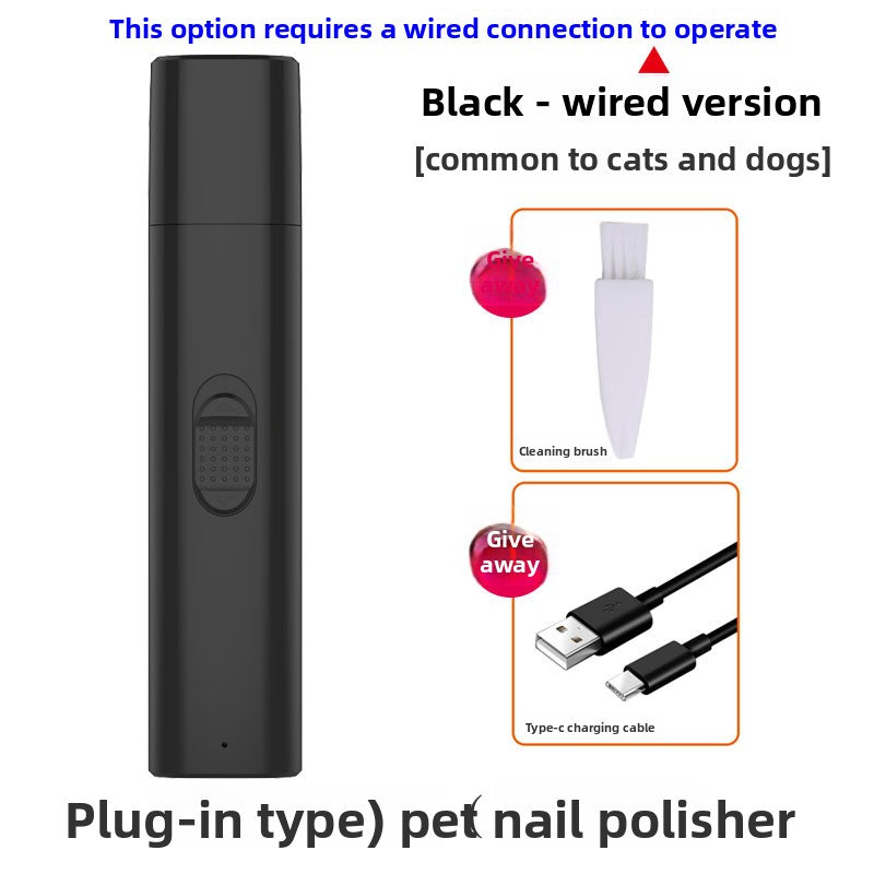 Rechargeable Pet Nail Grinder with Safety Cover for Cats and Dogs