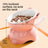Slanted Cat Food Bowl with Anti-Spill Stand, Kitten Tail Design
