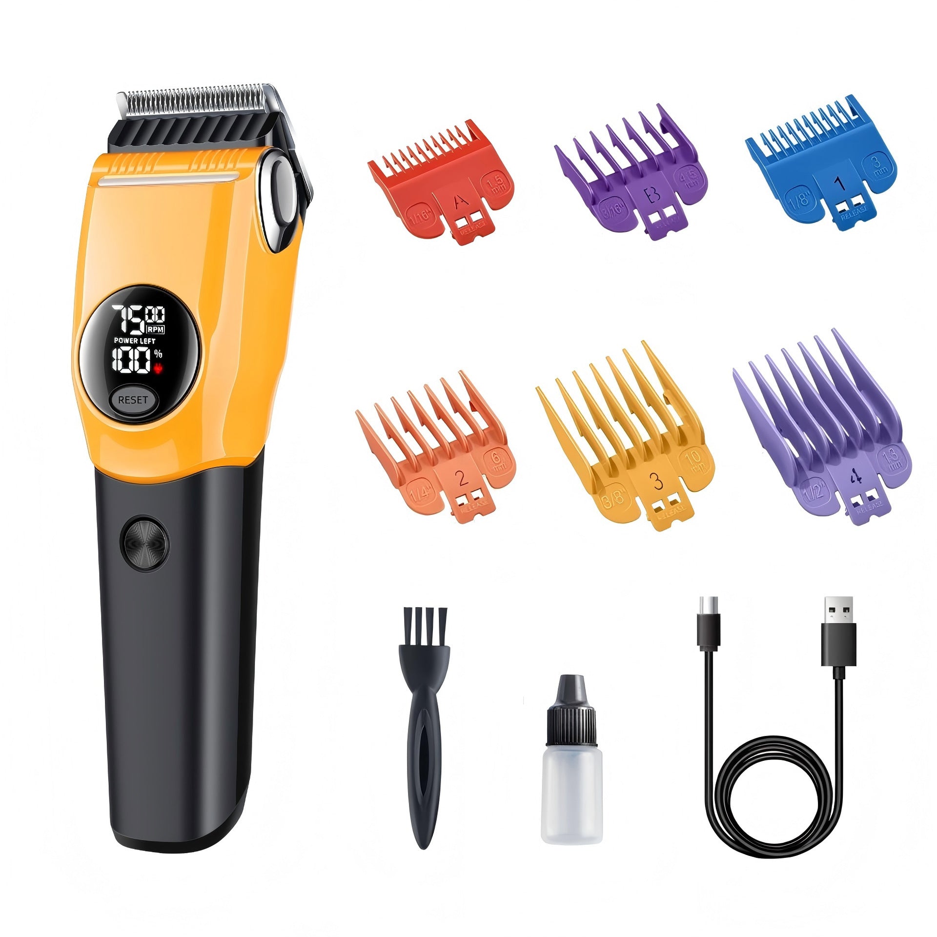 Cordless Dog Clippers with LCD Battery Display, 3000 RPM