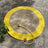 Round woven cattail grass cat scratch mat in Lemon Yellow, size 50cm Diameter