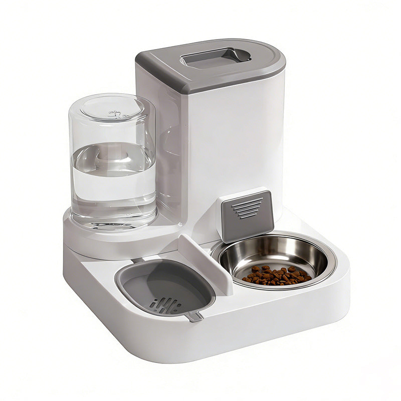 Automatic Pet Feeder and Water Dispenser for Pets with Optional Steel or Ceramic Bowl