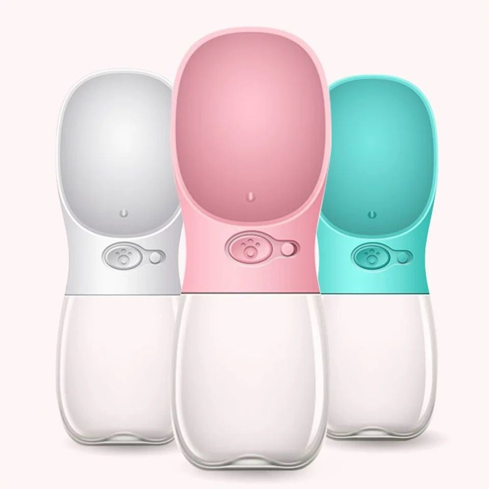 Portable Pet Water Bottle with Carrying Rope, 350ml or 550ml Leakproof Walking Bottle
