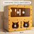 Two tier cardboard cat house with scratching board and play balls, view 14 of 14