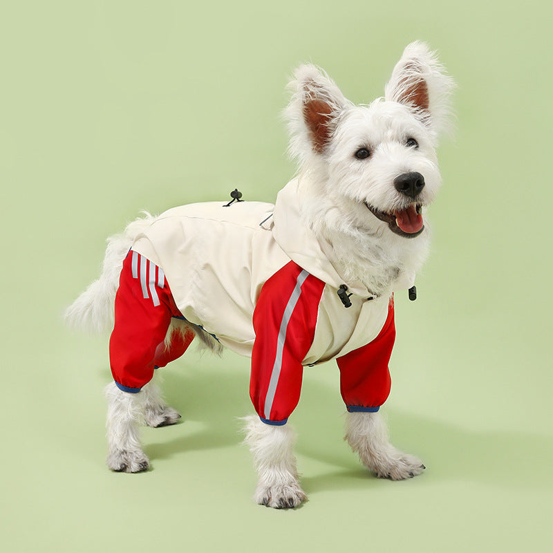 Hooded four leg dog raincoat, available in 19 styles, sizes Small to 2XL, image 82