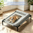 Replacement fabric cover for a raised pet camp bed frame