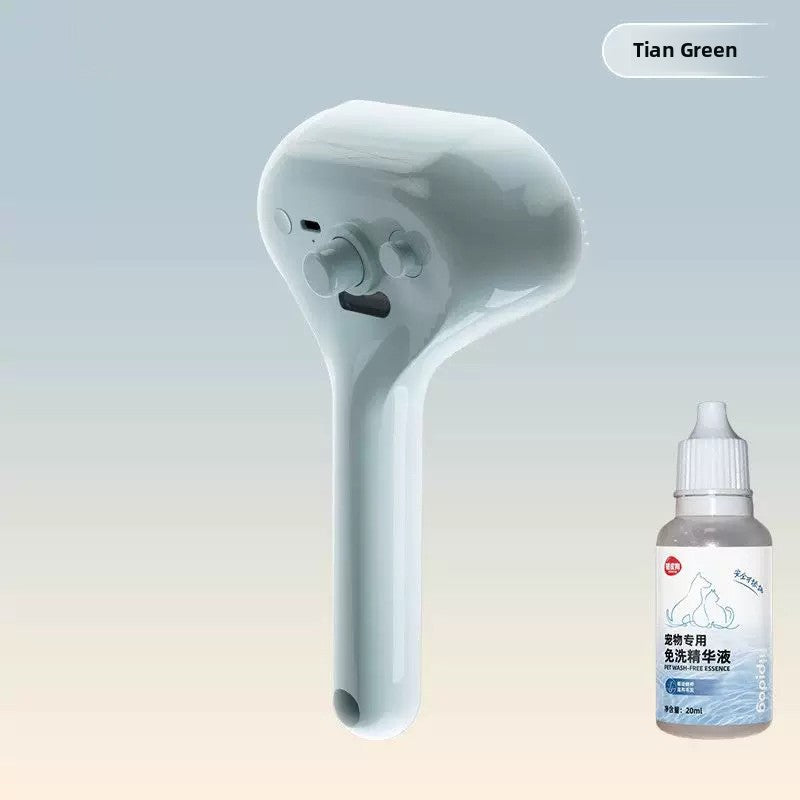 Steam Spray Massage Brush with No-Rinse Essence for Pets