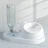 Dual Bowl Pet Feeder with Removable Stainless Steel Inserts and Weighted Anti-Slip Base