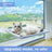 Foldable window cat hammock with suction cups in Lake Blue