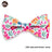 Floral fabric dog collar with gold buckle in Multicolour Stripe Collar, in a home setting