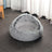 Crystal plush shell cat bed, soft semi enclosed nest, view 8