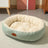 Fleece-lined oval pet bed for winter, second detail photo