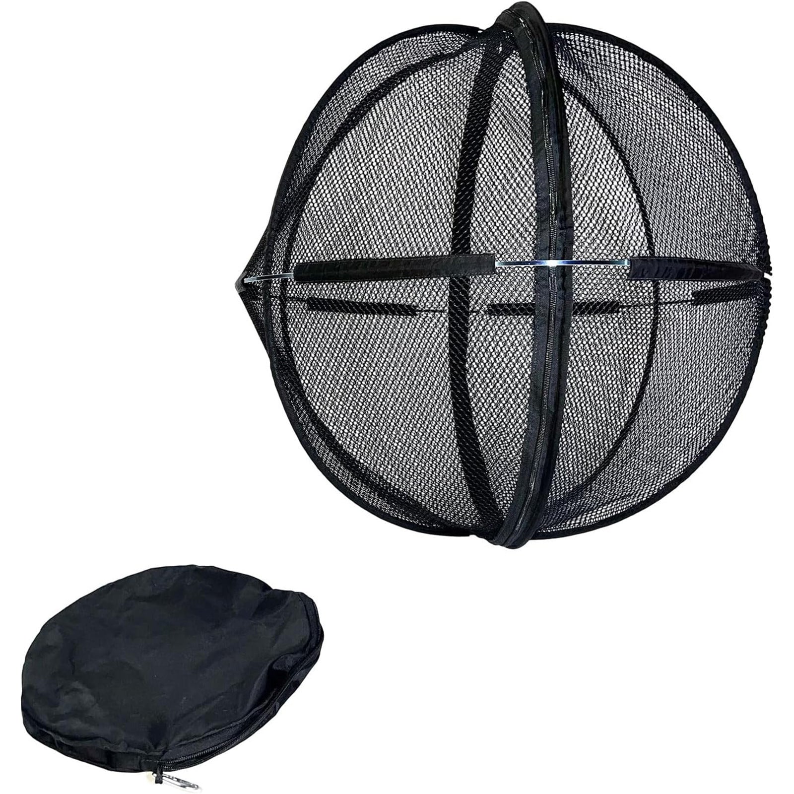Black pop-up pet ball tent cage with mesh sides, photo 5