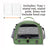 Green breathable bird carrier shoulder bag with mesh windows, view 6