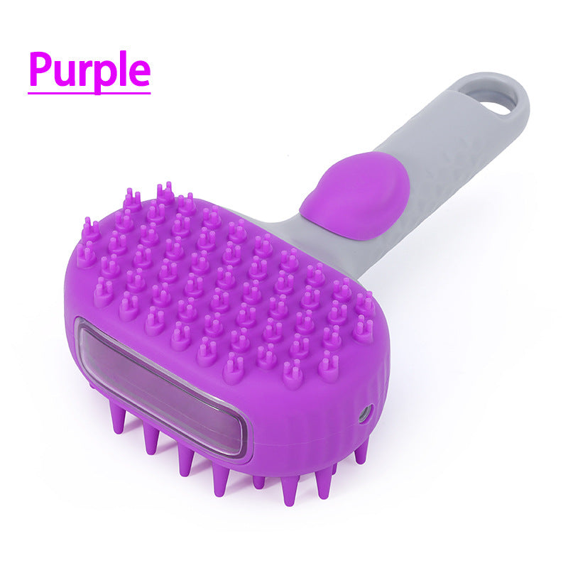 Silicone Pet Bath Brush with Shampoo Dispenser for Massage