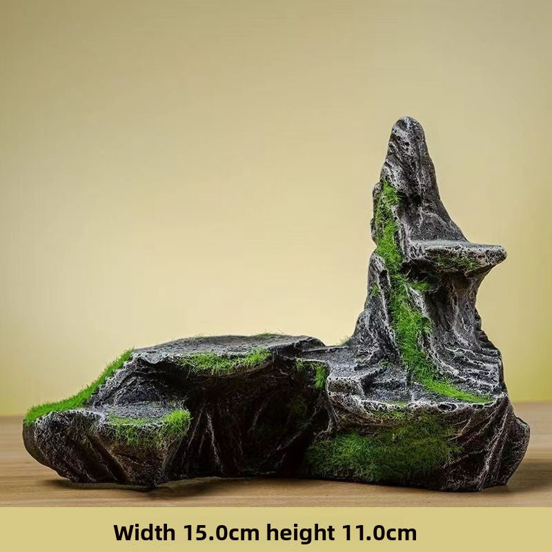 Natural cliff peak fish tank hide and ornament